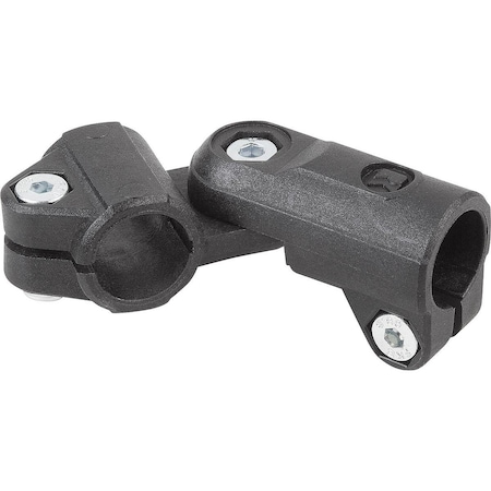 Kipp Tube Clamp For Rnd. Tubes Thermoplastic, 2-Way Hinge, Comp:Steel, A=18 K0488.18